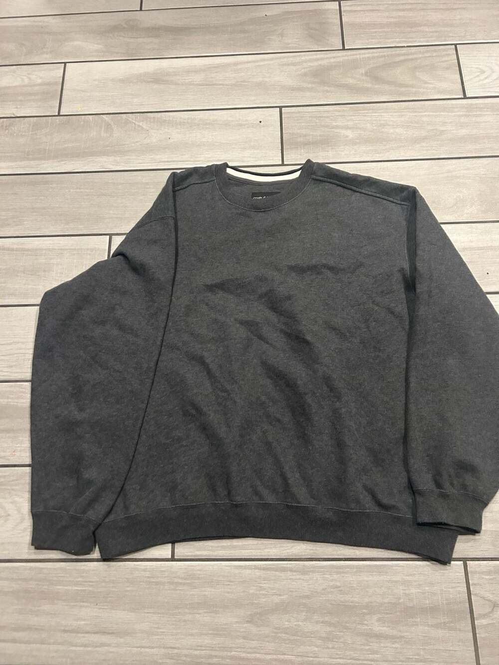 Croft & Barrow Sweatshirt Size XL Dark Gray Cotton Blend Crewneck